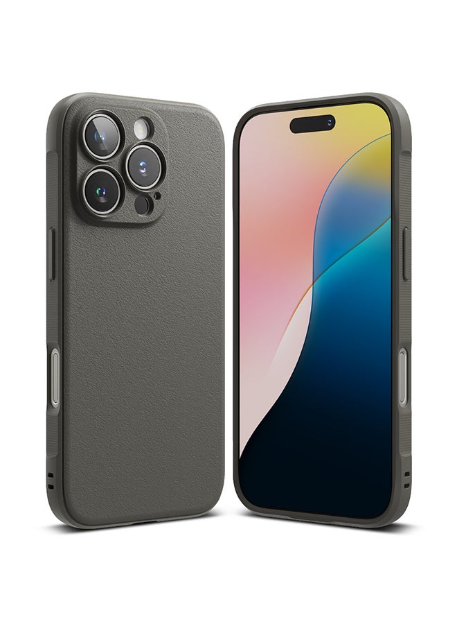 Ringke Onyx Case For iPhone 16 Pro, Enhanced Grip Tough Flexible TPU Shockproof Rugged TPU Bumper Drop Protection Phone Cover- Gray - Image 1