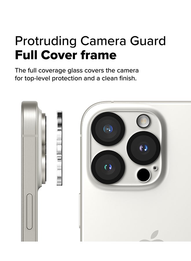 Ringke Camera Glass [Multi-Layer Protection] For iPhone 16 Pro / 16 Pro Max Camera Lens Protector, Tempered Glass Cover- 2 Pack - Image 3