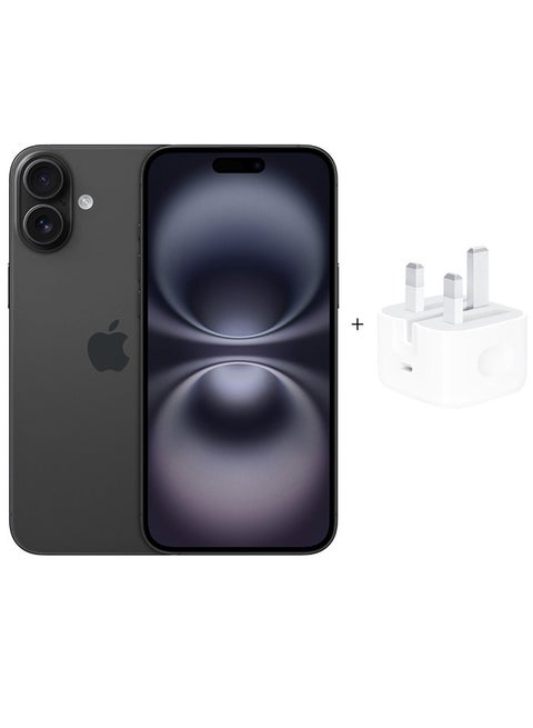 iPhone 16 256GB Black With 20W Adapter - Middle East Version