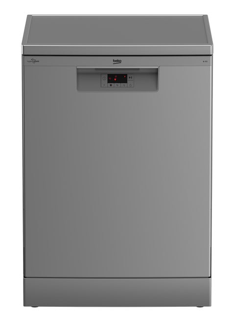 Dishwasher 5 Programs 14 Persons 60 cm - LED - Half Load + Hygiene Intense + Steam Gloss 0.93 kW BDFN15421S Silver