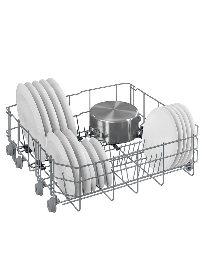 بيكو - Dishwasher 5 Programs 14 Persons 60 cm - LED - Half Load + Hygiene Intense + Steam Gloss 0.93 kW BDFN15421S Silver - Image 1