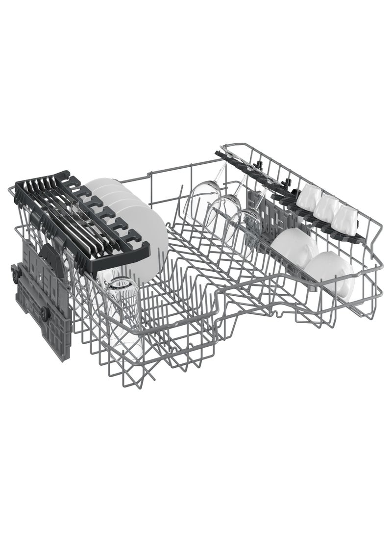 بيكو - Dishwasher 5 Programs 14 Persons 60 cm - LED - Half Load + Hygiene Intense + Steam Gloss 0.93 kW BDFN15421S Silver - Image 1