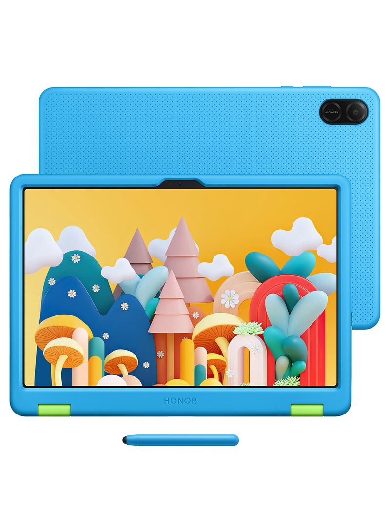 هونور جهاز Pad X8a إصدار للأطفال، رمادي فضائي، ذاكرة وصول عشوائي (RAM) سعة 4 جيجابايت، وذاكرة قراءة فقط (ROM) سعة 128 جيجابايت، مع قلم حبر جاف وحافظة واقية زرقاء - إصدار الشرق الأوسط - Image 1
