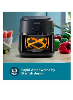 Philips Extra Large Airfryer With Rapid Air Tech - Up to 90% Less Fat - 6.2 L 1700 W NA130 Black  - Image 3