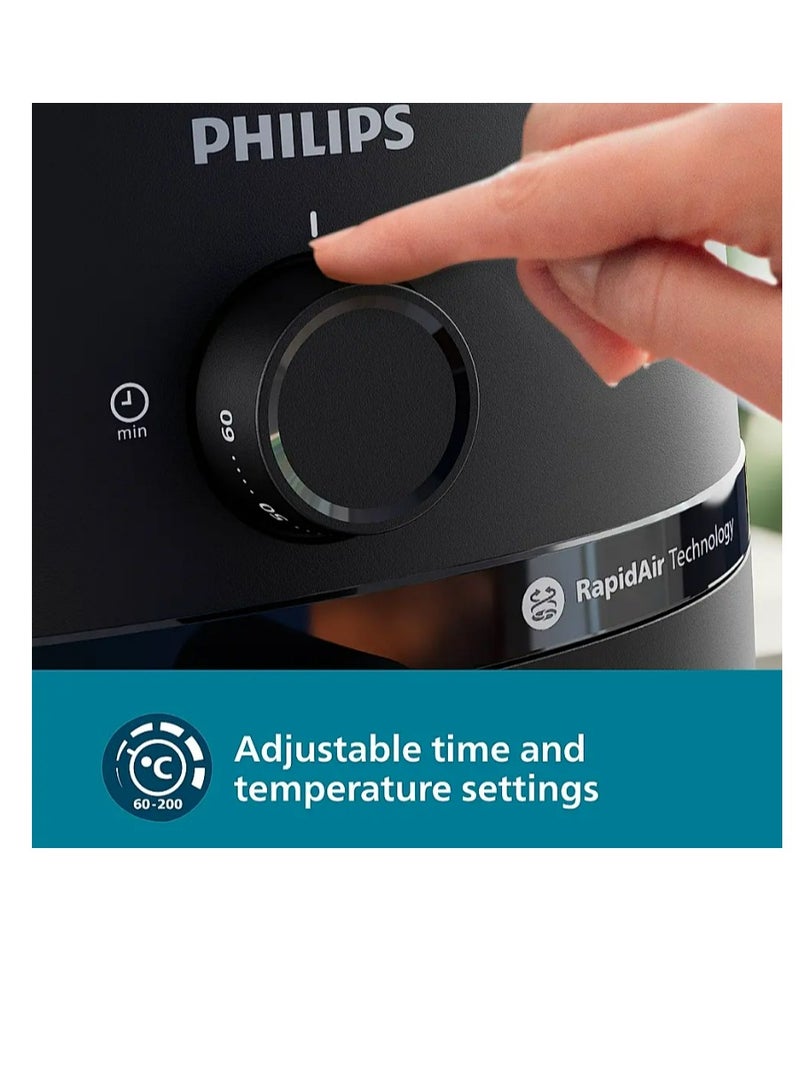 Philips - Extra Large Airfryer With Rapid Air Tech - Up to 90% Less Fat - 6.2 L 1700 W NA130 Black - Image 1