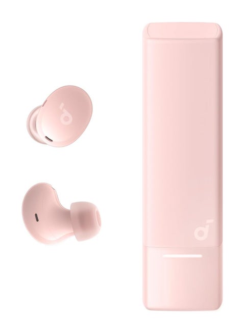 Soundcore A30i by Anker, Noise Cancelling Earbuds, Lipstick-Shaped Stylish Design, Tiny, Lightweight Comfort, Smart Noise Cancelling, Clear Sound, 24H Playtime, IP54, Wireless Earbuds, Bluetooth 5.4 Pink Pink