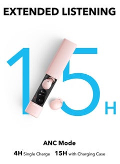 Soundcore A30i by Anker, Noise Cancelling Earbuds, Lipstick-Shaped Stylish Design, Tiny, Lightweight Comfort, Smart Noise Cancelling, Clear Sound, 24H Playtime, IP54, Wireless Earbuds, Bluetooth 5.4 Pink Pink - pnsku/N70109326V/45/_/1726122716/1777d582-f116-47f2-a36e-fc14bfcf6e33