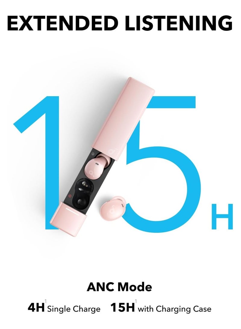 Soundcore - Soundcore A30i by Anker, Noise Cancelling Earbuds, Lipstick-Shaped Stylish Design, Tiny, Lightweight Comfort, Smart Noise Cancelling, Clear Sound, 24H Playtime, IP54, Wireless Earbuds, Bluetooth 5.4 Pink Pink - Image 1