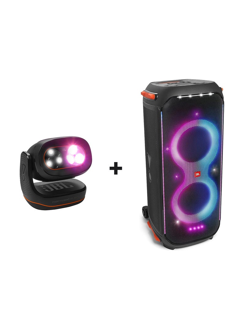 JBL Partylight Beam And Partybox Club 710 Portable Party Speaker Combo Black - Image 1
