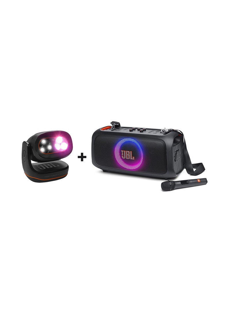 JBL Partylight Beam And Partybox On-The-Go Essential Portable Party Speaker Combo Black - Image 1