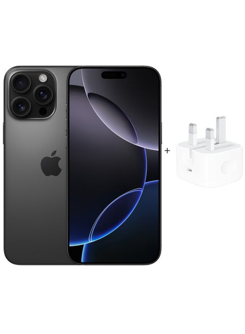 iPhone 16 Pro Max 512GB Black Titanium With 20W Adapter - Middle East Version
