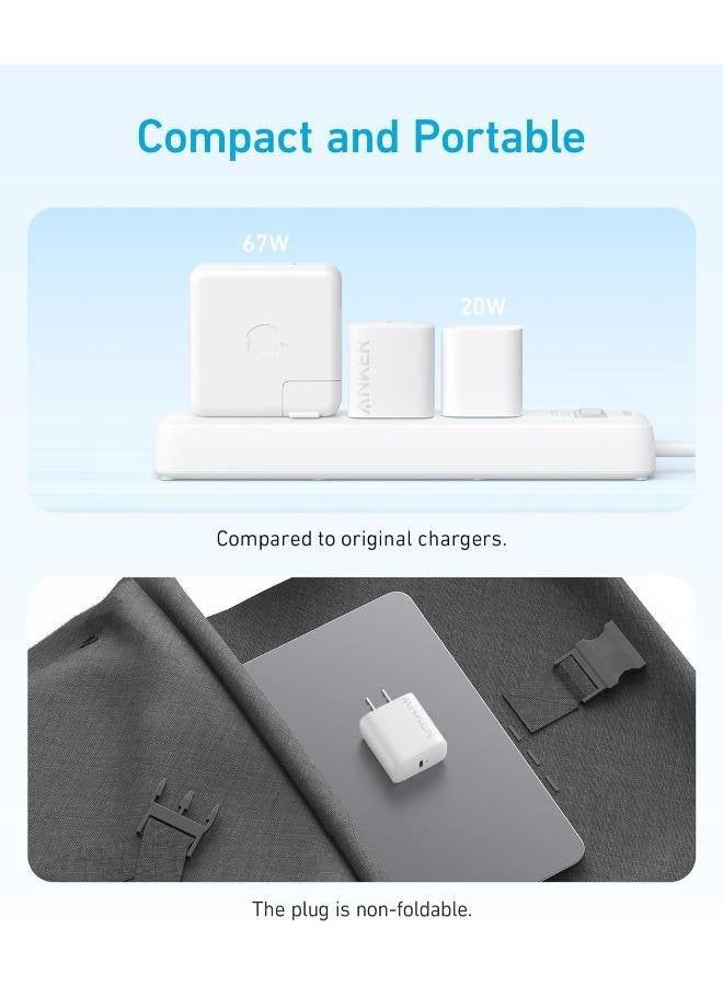 Anker 20W USB C Fast Wall Charger Block for iPhone 15/15 Plus / 15 Pro / 15 Pro Max/iPad Pro/AirPods Pro 2 and More White  - Image 5