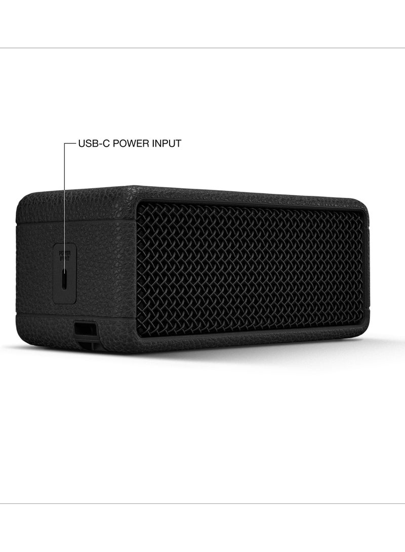 Marshall - Emberton III Portable Bluetooth Speaker - Water Resistant Wireless Speaker Portable Speaker With 32+ Hours Of Playtime Black and Brass - Image 1
