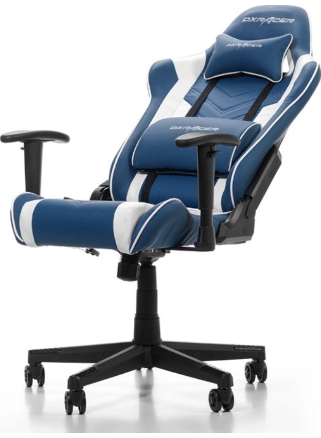 دي إكس ريسر Prince Series P132 Gaming Chair, 1D Armrests with Soft Surface, Blue & White  - Image 5