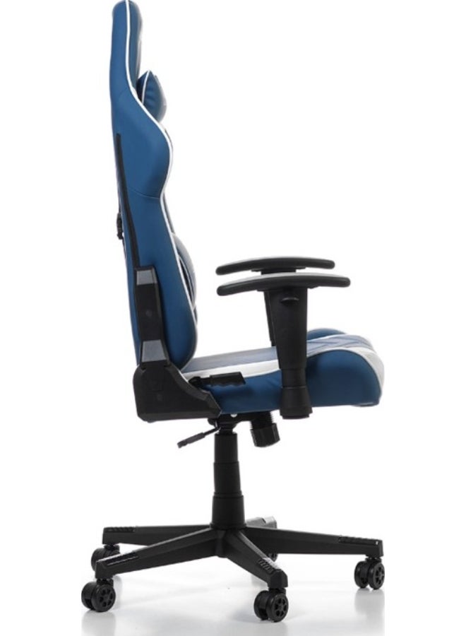 دي إكس ريسر Prince Series P132 Gaming Chair, 1D Armrests with Soft Surface, Blue & White  - Image 4