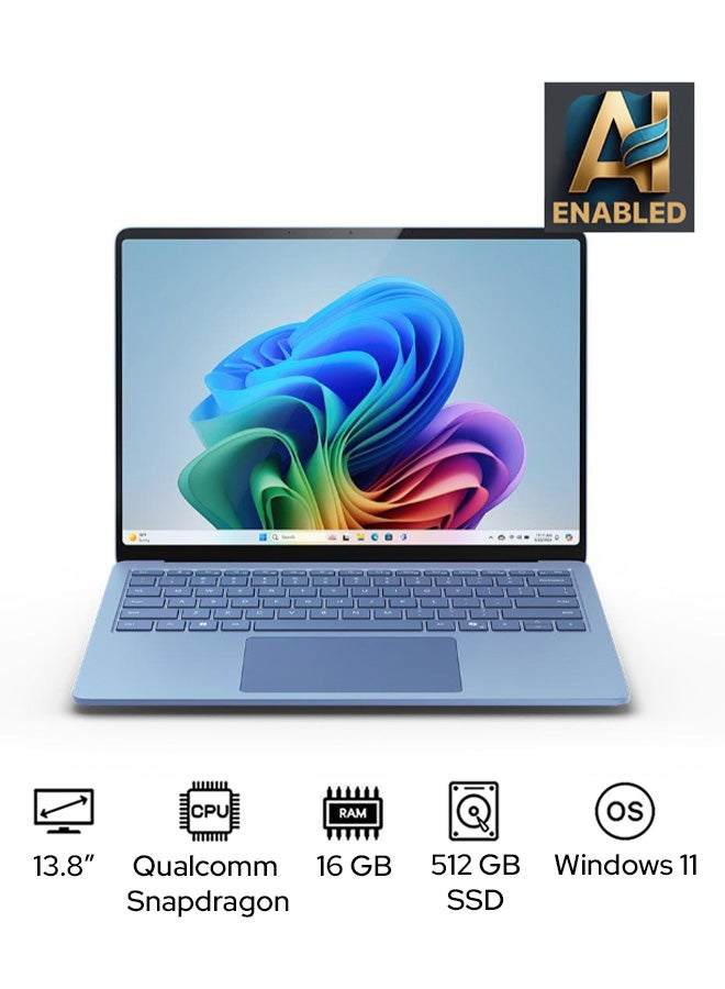 Microsoft Surface Laptop 7 Copilot+ PC Laptop With 13.8-Inch Display, Qualcomm Snapdragon X Plus Processor/16GB RAM/512GB SSD/Qualcomm Adreno Graphics/Windows 11 English/Arabic SAPPHIRE  - Image 1