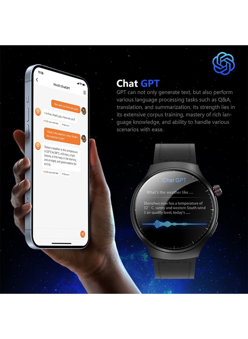 InnJoo Max AI Enabled Smartwatch With Chatgpt Intelligence - Silver - Image 3