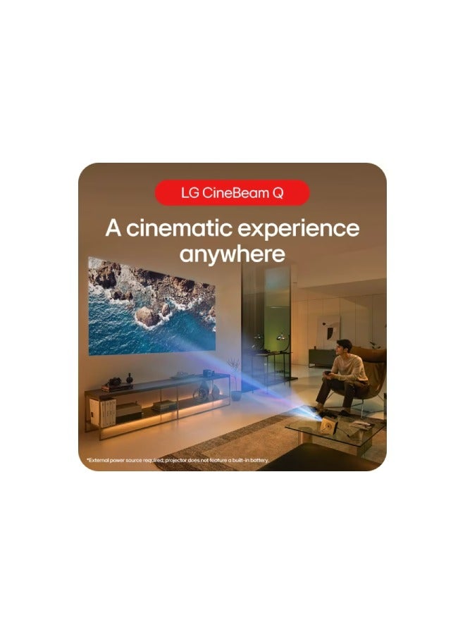 LG LG CineBeam HU710PB - Q 4K UHD Smart Portable Laser Projector HU710PB Silver  - Image 2