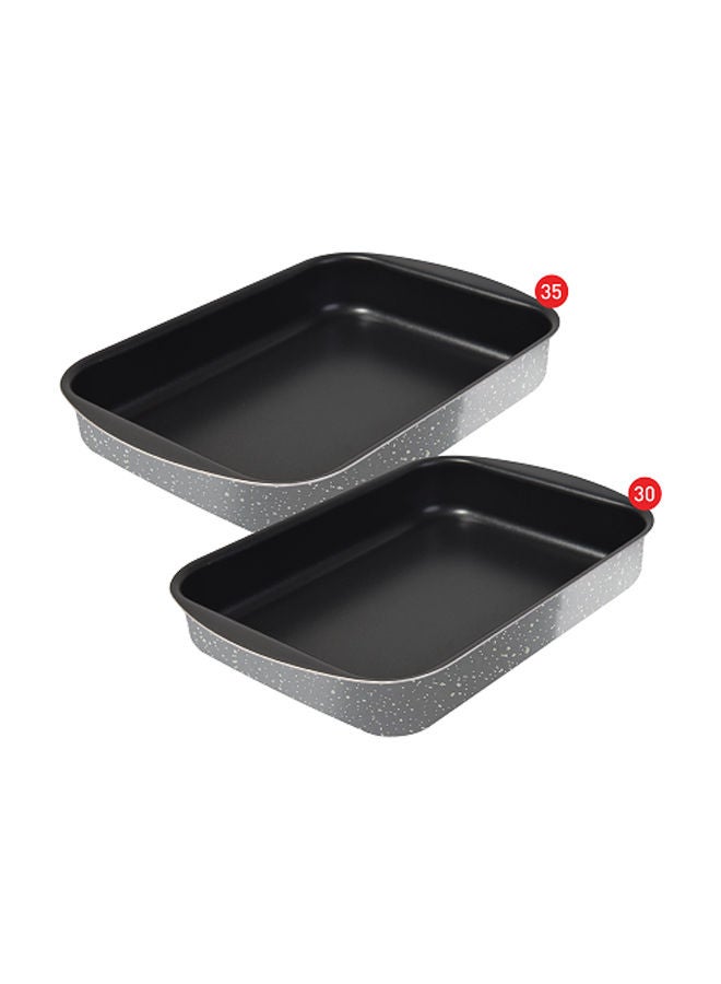 Tefal Cook Natural Rectangular Oven Tray Set Grey (30-35)cm