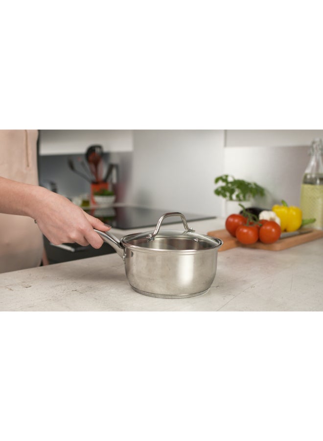 تيفال TEFAL Intuition طقم 6 قطع | قدر 16 سم مع غطاء، قدور طبخ 20/24 سم مع أغطية | ستانلس ستيل ممتاز 18/10 | علامات قياس | غطاء زجاجي | مناسب للحث الحراري | للطهي البطيء والغلي | ضمان سنتين | B864S674 - Image 5