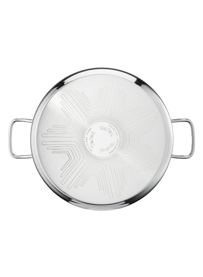 تيفال TEFAL Intuition طقم 6 قطع | قدر 16 سم مع غطاء، قدور طبخ 20/24 سم مع أغطية | ستانلس ستيل ممتاز 18/10 | علامات قياس | غطاء زجاجي | مناسب للحث الحراري | للطهي البطيء والغلي | ضمان سنتين | B864S674 - Image 2