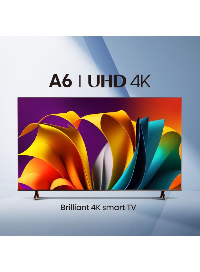 هايسنس Hisense 75 Inch Smart TV 4K UHD LCD Dolby Vision, Natural Colour Enhancer,VIDAA U5 OS, Youtube, Netflix, Disney +, Freeview Play and WiFi, Model (75A6N) 75A6N Black  - Image 2