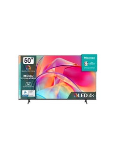 Hisense 50 Inch Smart TV 4K QLED UHD LCD Dolby Vision, Natural Colour Enhancer,VIDAA U5 OS, Youtube, Netflix, Disney +, Freeview Play and WiFi, Model (50E7KQ) 50E7KQ Black