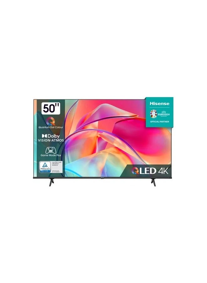 Hisense - Hisense 50 Inch Smart TV 4K QLED UHD LCD Dolby Vision, Natural Colour Enhancer,VIDAA U5 OS, Youtube, Netflix, Disney +, Freeview Play and WiFi, Model (50E7KQ) 50E7KQ Black - Image 1