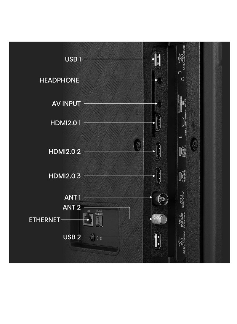 Hisense - Hisense 50 Inch Smart TV 4K QLED UHD LCD Dolby Vision, Natural Colour Enhancer,VIDAA U5 OS, Youtube, Netflix, Disney +, Freeview Play and WiFi, Model (50E7KQ) 50E7KQ Black - Image 1