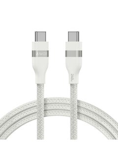 Anker USB C Cable, 240W 3 ft Upcycled-Braided USB C to USB C Cord, Type C Charger Fast Charging Cable for iPhone 15/15 Pro/15 Plus/15 Pro Max, MacBook Pro, iPad Pro, iPad Air 4, Galaxy S23 White  - Image 1