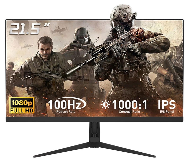 InnJoo 22 inch FHD 100hz IPS Gaming Monitor, AMD FreeSync, HDMI x1, Thunderbolt x1 T221 Black - Image 1