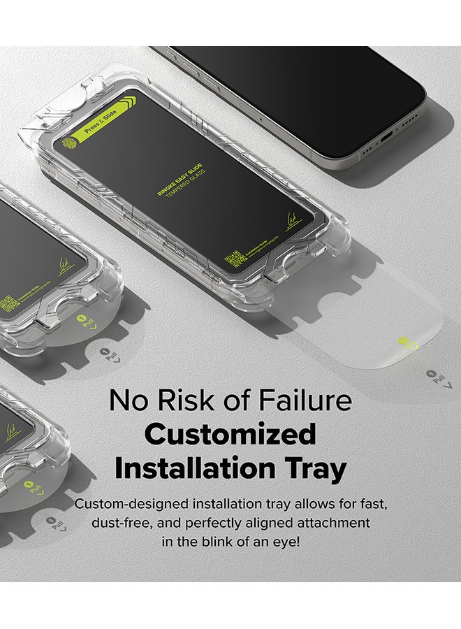 Ringke Tempered Glass [Easy Slide] For iPhone 16 Pro Max Screen Protector, Shatterproof Premium 9H Hardness, Anti-Scratch, Easy to Install - 2 Pack, W Installation Jig  - Image 3