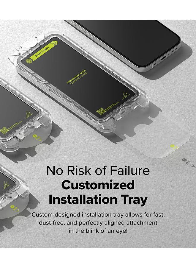 Ringke - Tempered Glass [Easy Slide] For iPhone 16 Plus/ iPhone 15 Plus Screen Protector, Case Friendly Shatterproof Premium 9H Hardness, Anti-Scratch- 2 Pack, W Installation Jig - Image 1