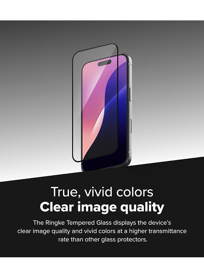 Ringke - Tempered Glass [Easy Slide] For iPhone 16 Plus/ iPhone 15 Plus Screen Protector, Case Friendly Shatterproof Premium 9H Hardness, Anti-Scratch- 2 Pack, W Installation Jig - Image 1