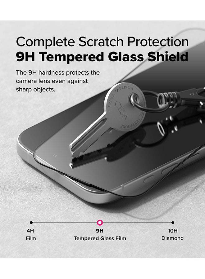 Ringke - Tempered Glass [Easy Slide] For iPhone 16/ iPhone 15 Screen Protector, Case Friendly Shatterproof Premium 9H Hardness, Anti-Scratch 2 Pack, W Installation Jig - Image 1