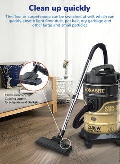 SONASHI Drum Vacuum Cleaner with 25L Dust Capacity | Strong Suction with Low Noise | Multi-Stage Filtration with Dust Full Indicator | Wheel Base for Easy Use | For Home & Offices 25 L 2400 W SVC-9125D Black  - Image 4