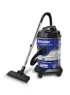 Drum Vacuum Cleaner with 25L Dust Capacity | Strong Suction with Low Noise | Multi-Stage Filtration with Dust Full Indicator | Wheel Base for Easy Use | For Home & Offices 25 L 2400 W SVC-9125D Blue