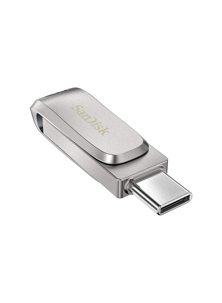 سانديسك - SanDisk 128GB Ultra Dual Drive Luxe USB Type-C - SDDDC4-128G-G46, Silver 128 GB - Image 1