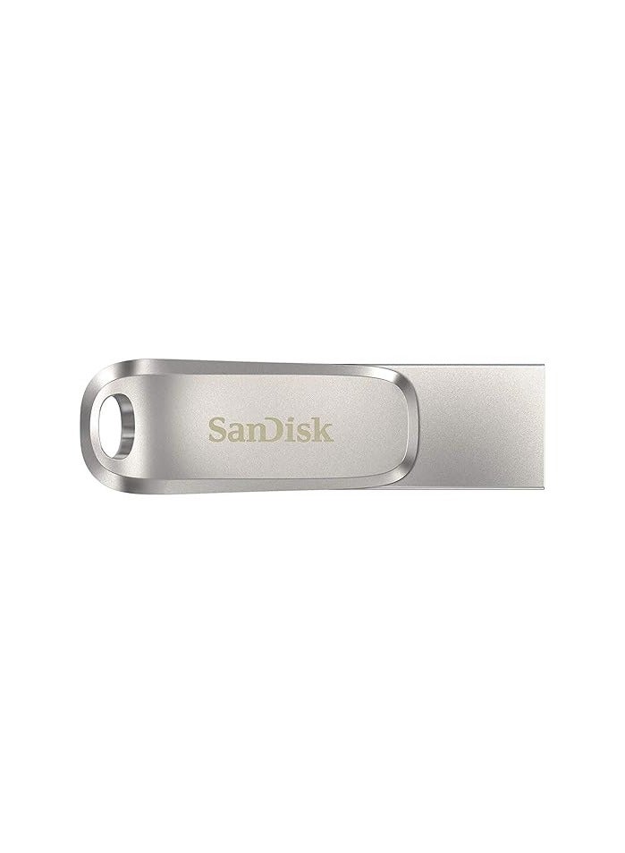سانديسك - SanDisk 128GB Ultra Dual Drive Luxe USB Type-C - SDDDC4-128G-G46, Silver 128 GB - Image 1