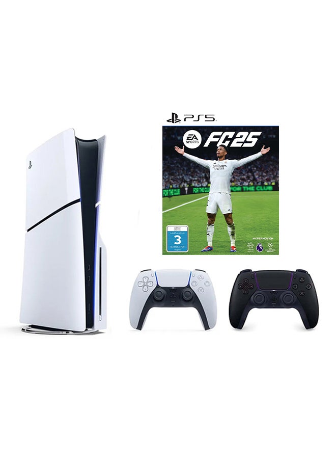 Sony - PlayStation 5 Disc Slim Console With Extra Black Controller And FC 25 - Image 1