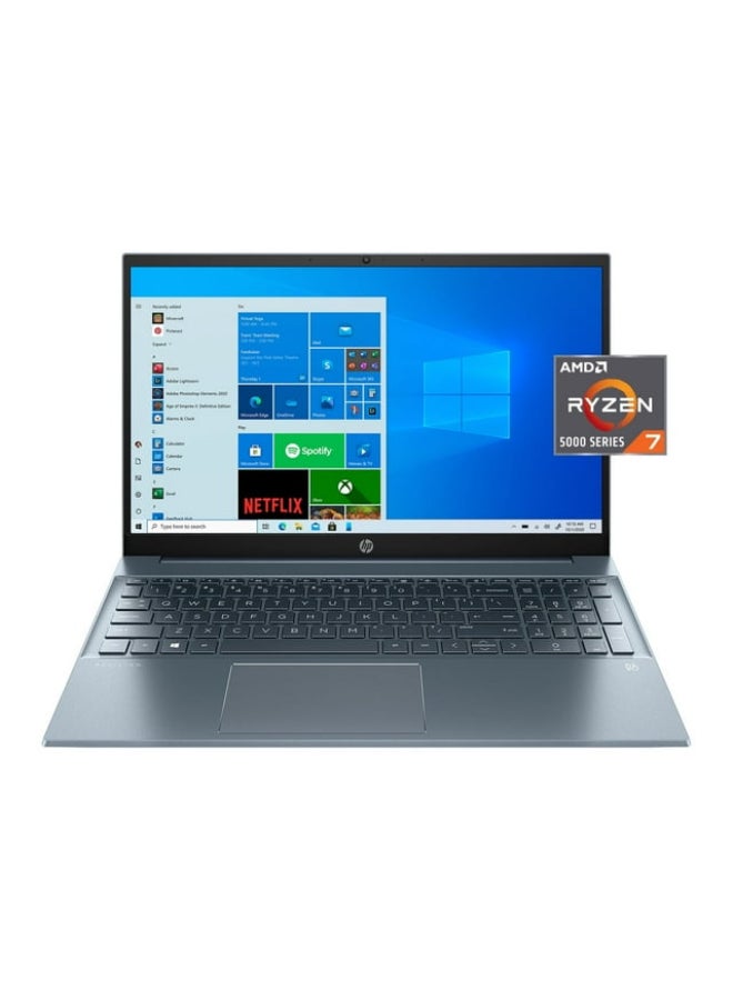 HP - 15-EH1070WM (Upgraded Version) Laptop With 15.6-Inch Display, AMD Ryzen 7 5700U Processor/32GB RAM/2TB SSD/AMD Radeon Graphics/Windows 11 English Fog Blue - Image 1