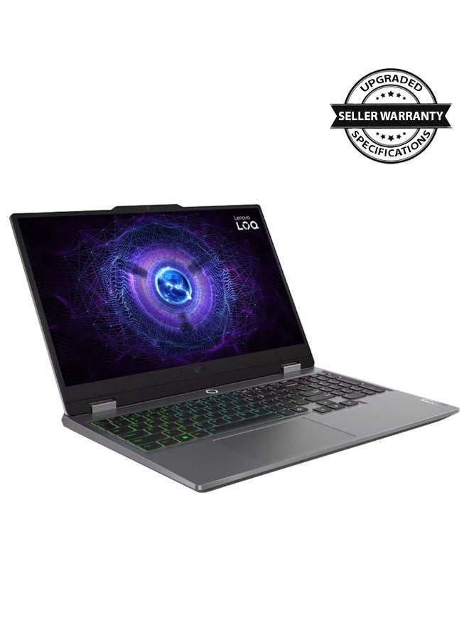 Lenovo - LOQ 15IAX9 Gaming (2024) (Upgraded Version) Laptop With 15.6-Inch FHD Display, Core i5-12450HX Processor/16GB RAM/512GB SSD/6GB NVIDIA GeForce RTX 3050 Graphics Card/Windows 11 Home English/Arabic Luna Grey - Image 1
