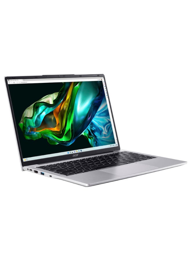 Acer - Aspire Aspire Lite 14 (2024) Laptop With 14-Inch Display, Core i3-N300 Processor/8GB RAM/512GB SSD/Windows 11 Home English/Arabic Silver - Image 1