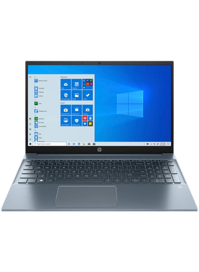 HP - 15-EH1070WM (Upgraded Version) Laptop With 15.6-Inch Display, AMD Ryzen 7 5700U Processor/16GB RAM/512GB SSD/AMD Radeon Graphics/Windows 11 English/Arabic Fog Blue - Image 1