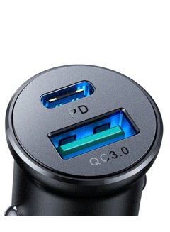 جوي روم JR-CCN05 30W USB-A USB-C Mini Car Charger - Black Black  - Image 3