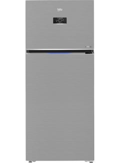 Beko NeoFrost Top Freezer Refrigerator - 411 Liters - ProSmart Inverter Motor - Harvest Fresh Technology - Dairy Compartment - Digital Touch Control Tact Display RDNE455M20XBIDS Silver ( Prinpia)  - Image 1