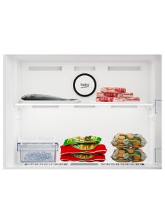 Beko NeoFrost Top Freezer Refrigerator - 411 Liters - ProSmart Inverter Motor - Harvest Fresh Technology - Dairy Compartment - Digital Touch Control Tact Display RDNE455M20XBIDS Silver ( Prinpia)  - Image 5