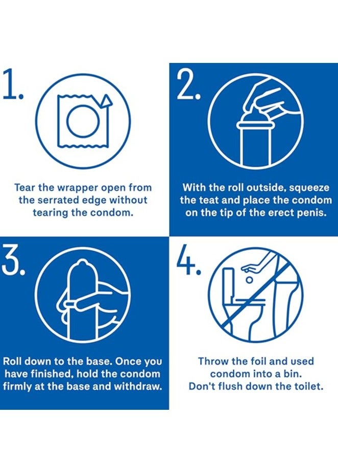 Durex - Invisible Extra Thin Lubricated Condoms Pack Of 6 - Image 1