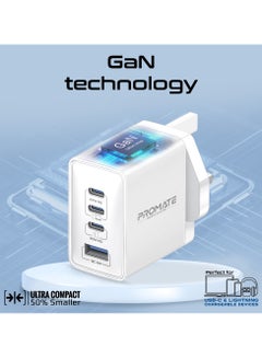 بروميت GaN USB-C™ Laptop Charger, Super-Fast 67W Dual USB-C™ Power Delivery Wall Charger With 22.5W QC 3.0 Port, 20W Type-C™ Power Deliver White  - Image 2
