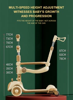 Kidle Kids Scooter 6-in-1 Children's Scooter with Adjustable Seat, Baby Scooter for 1-3-6 Years Boys Girls With Lights Foldable Kids Toys  - Image 5